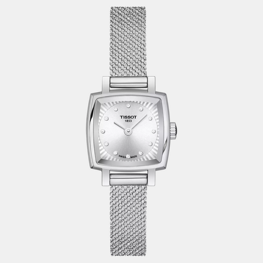 Lovely Women Quartz Silver Dial Analog Stainless Steel Watch T0581091103600