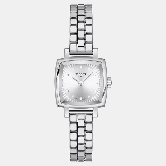 Lovely Women Quartz Silver Dial Analog Stainless Steel Watch T0581091103601