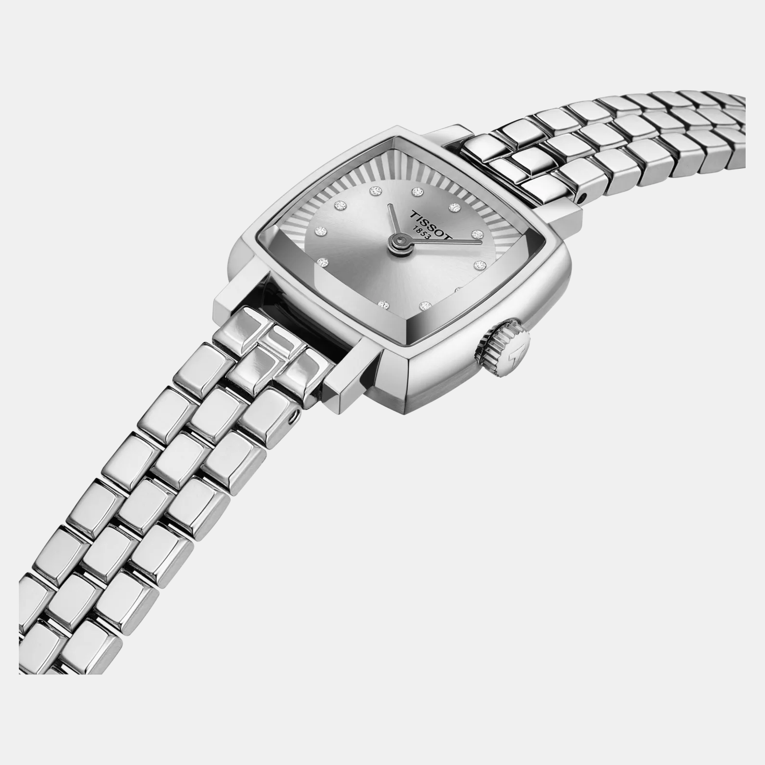 Lovely Women Quartz Silver Dial Analog Stainless Steel Watch T0581091103601