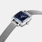 Lovely Women Quartz Blue Dial Analog Stainless Steel Watch T0581091104100