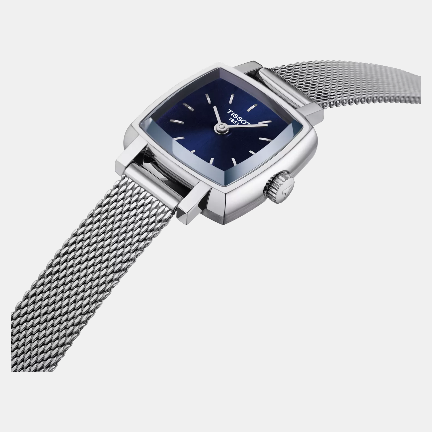 Lovely Women Quartz Blue Dial Analog Stainless Steel Watch T0581091104100