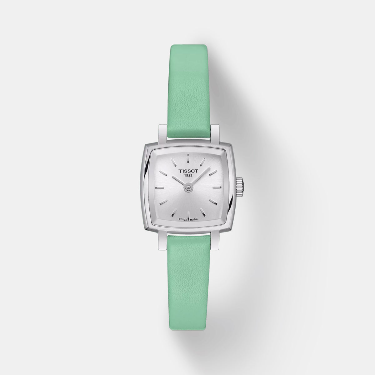 Lovely Women Quartz Silver Dial Analog Leather Watch T0581091603101