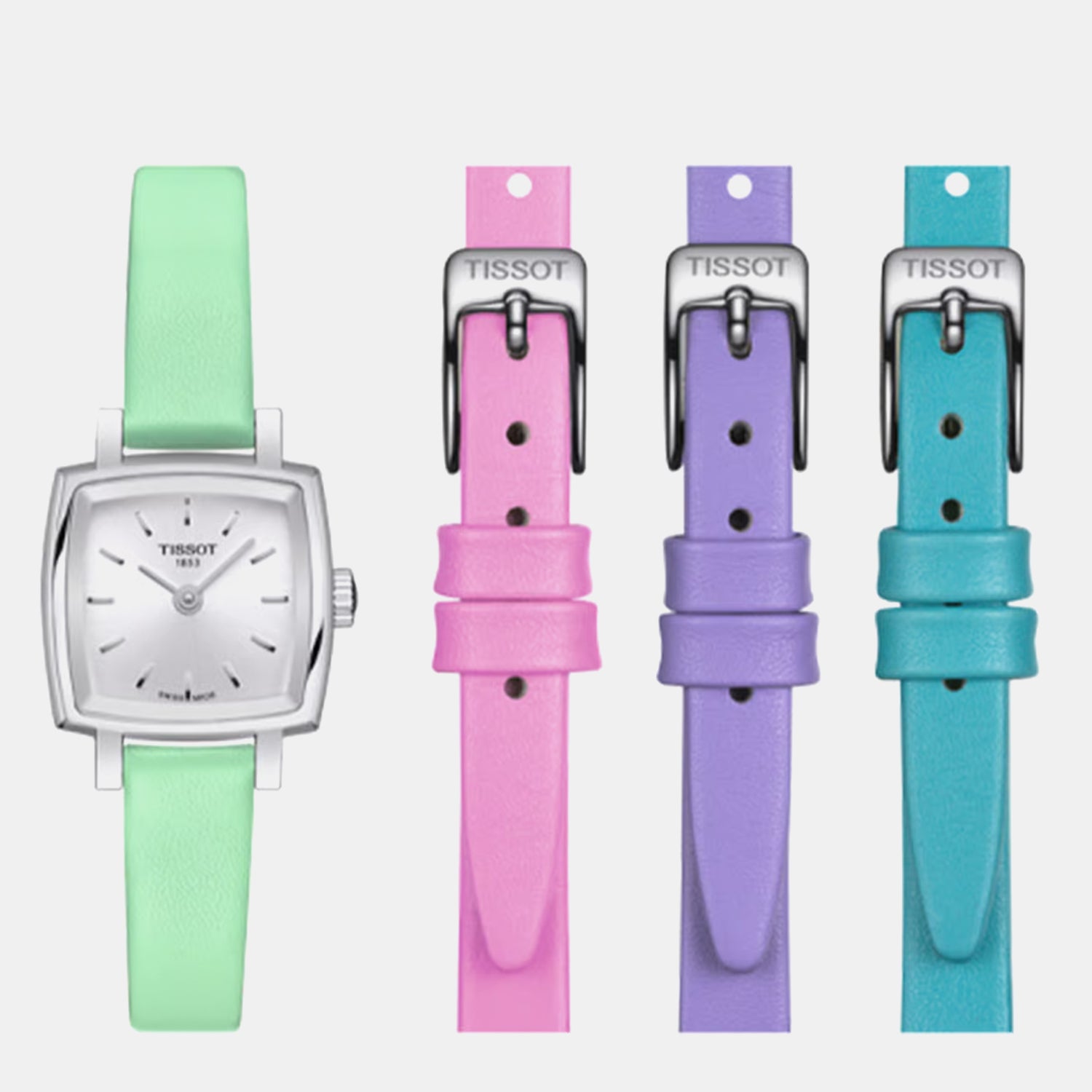 Lovely Square Women's Analog Leather Watch T0581091603101