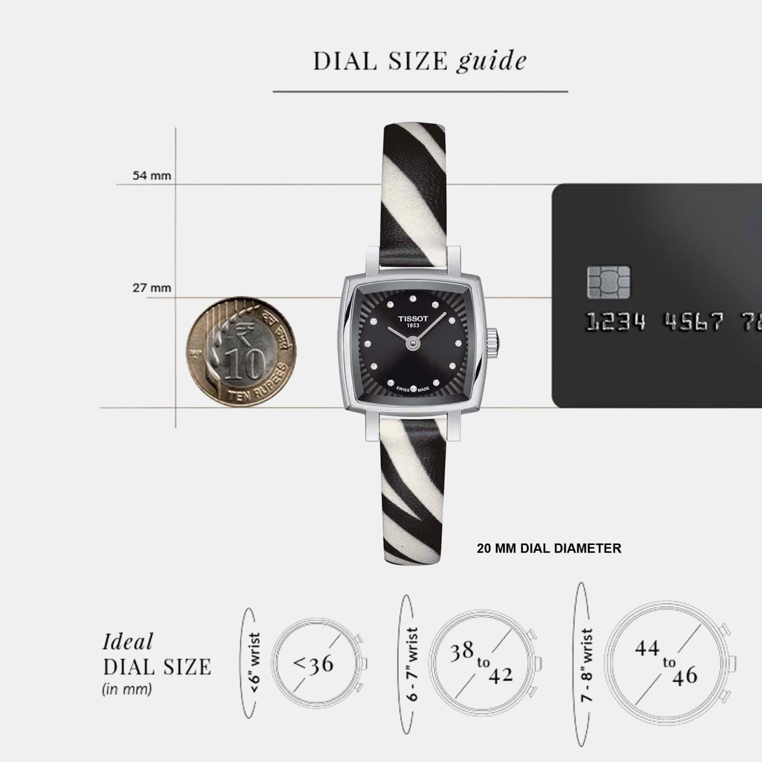 Lovely Square Women Quartz Black Dial Analog Watch T0581091705600