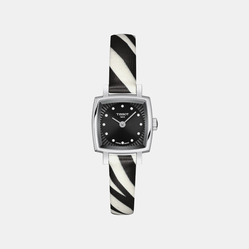 Lovely Square Women Quartz Black Dial Analog Watch T0581091705600