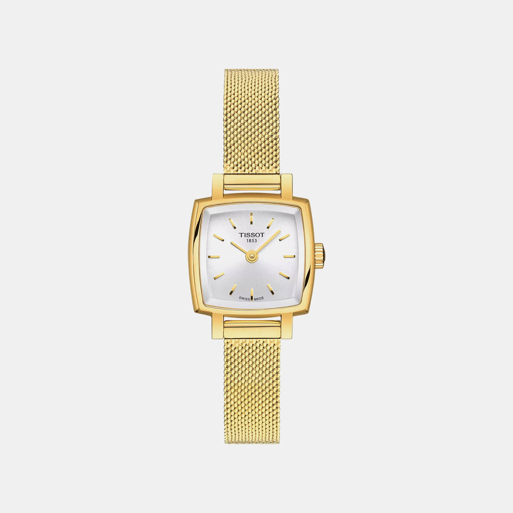 Lovely Women Quartz Silver Dial Analog Stainless Steel Watch T0581093303100