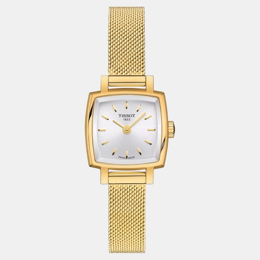 Lovely Women Quartz Silver Dial Analog Stainless Steel Watch T0581093303100