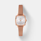 Lovely Women Quartz Silver Dial Analog Leather Watch T0581093603101