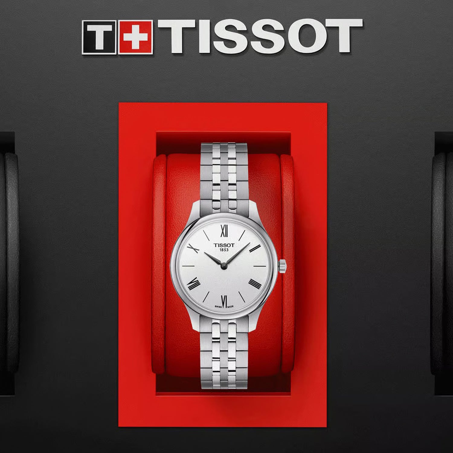 Tradition Women Quartz Silver Dial Analog Stainless Steel Watch T0632091103800