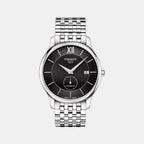 Tradition Men Automatic Black Dial Analog Stainless Steel Watch T0634281105800
