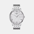 Tradition Men Quartz Silver Dial Analog Stainless Steel Watch T0636101103800