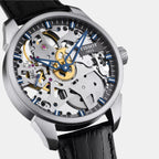 T-Complication Men Automatic Transparent Dial Analog Leather Watch T0704051641100
