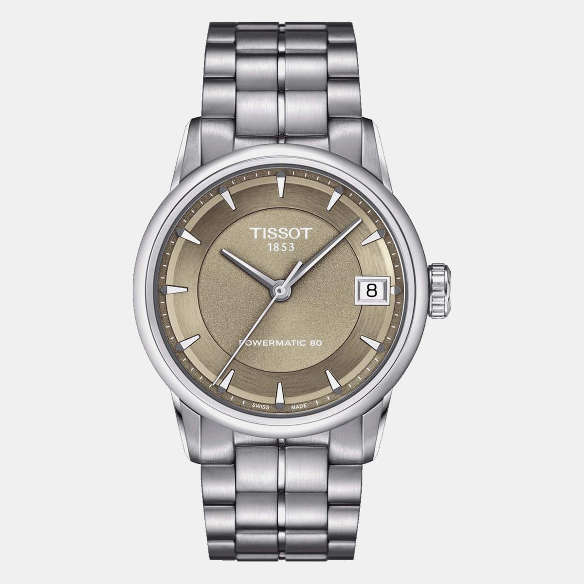 Classic Women Automatic Brown Dial Analog Stainless Steel Watch T0862071130100