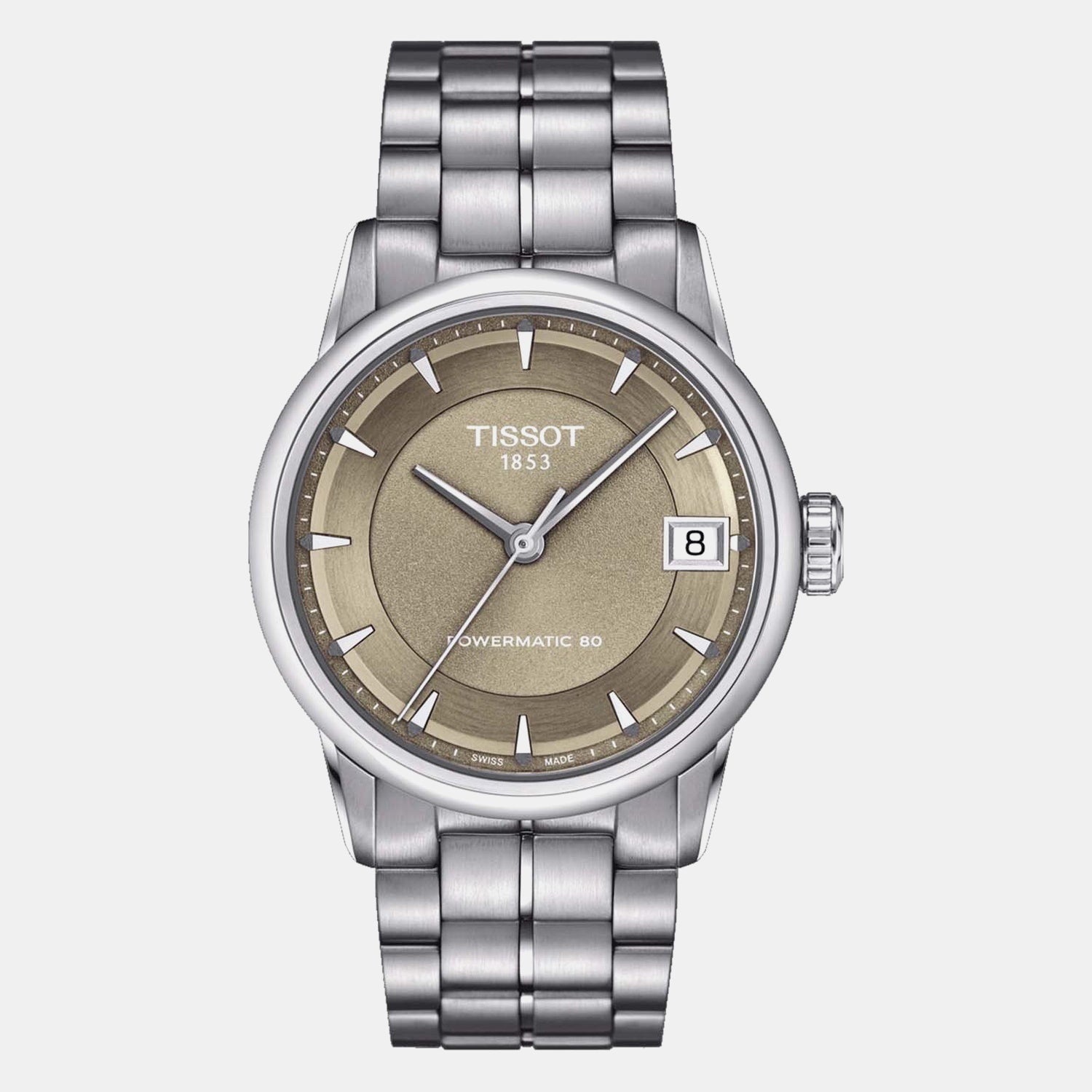 Classic Women Automatic Brown Dial Analog Stainless Steel Watch T0862071130100