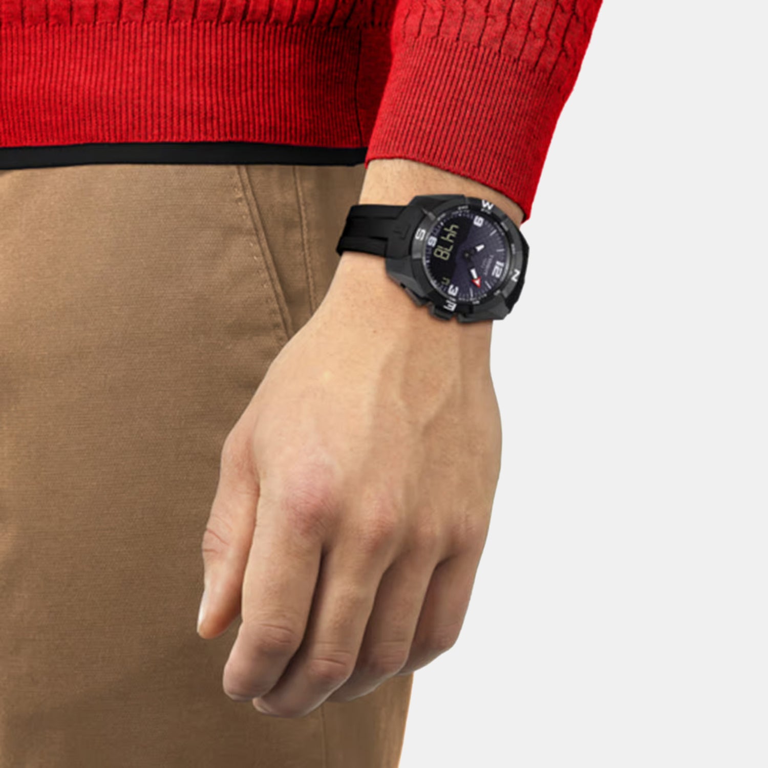 T-Touch Expert Solar Men Solar Black Dial Analog Rubber Watch T0914204705701