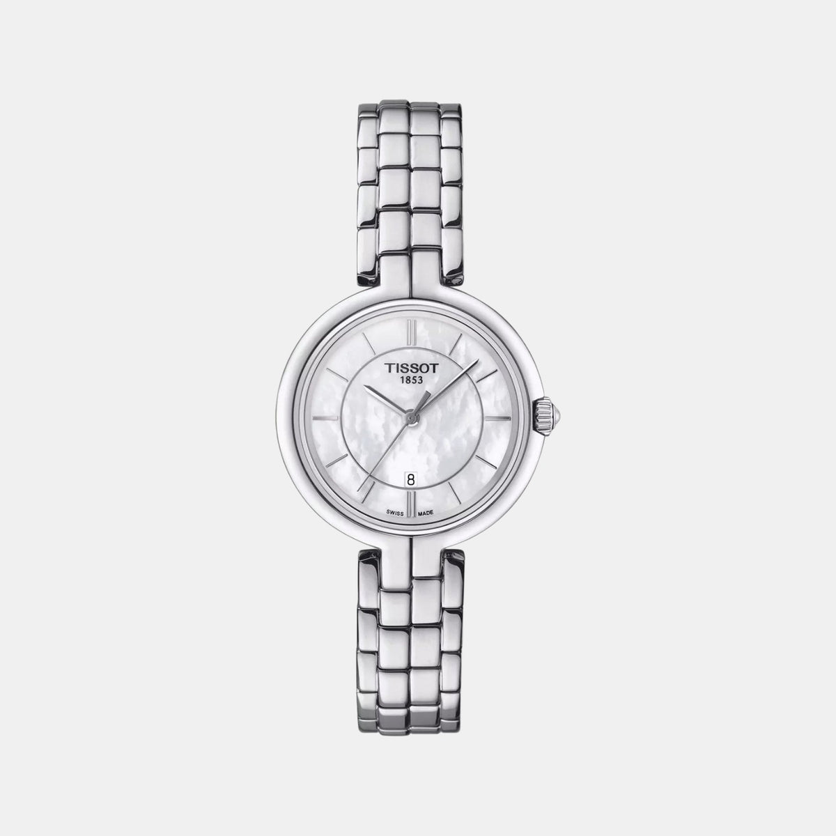 Flamingo Women Quartz Mother Of Pearl Dial Analog Stainless Steel Watch T0942101111100