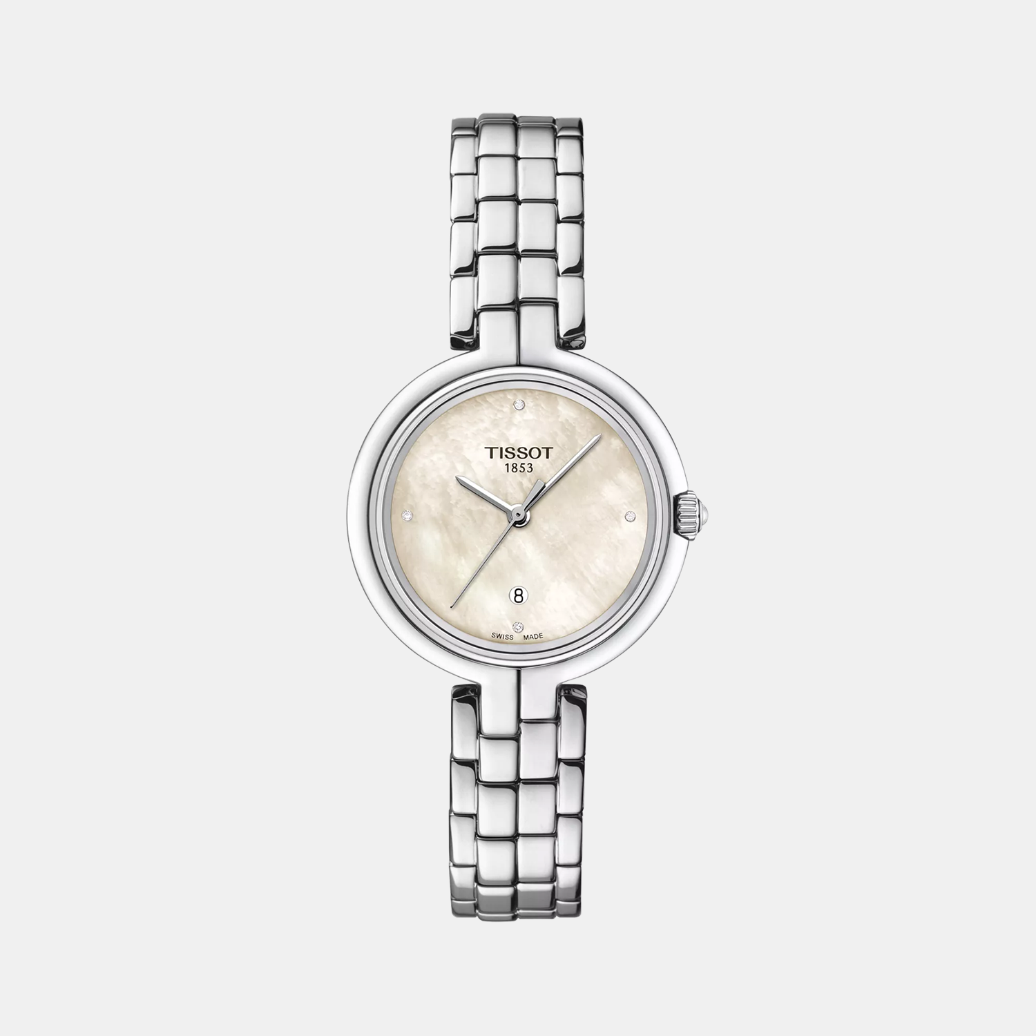 Tissot Round White Mother Of Pearl Analog watch