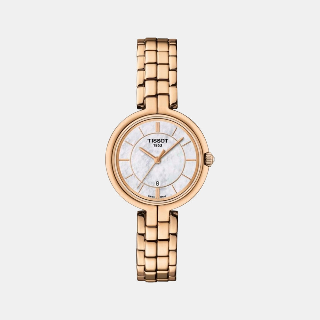 Flamingo Women Quartz Mother Of Pearl Dial Analog Stainless Steel Watch T0942103311101