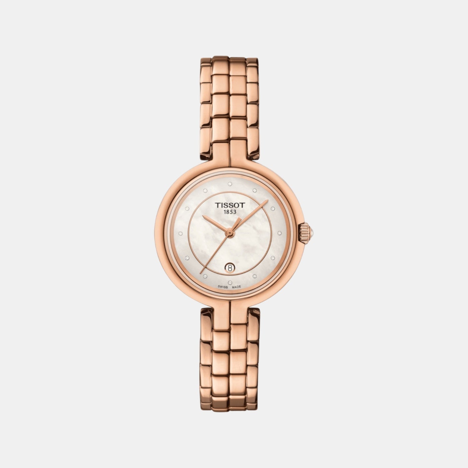 Flamingo Women Quartz White Mother Of Pearl Dial Analog Stainless Steel Watch T0942103311602