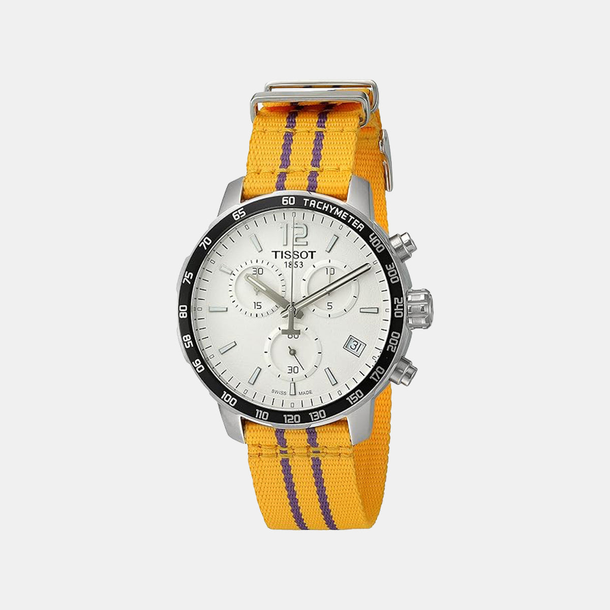 Quickster Men Quartz Silver Dial Analog NATO Watch T0954171703705