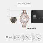 Chemin Des Tourelles Women Automatic White Mother Of Pearl Dial Analog Stainless Steel Watch T0992072211802