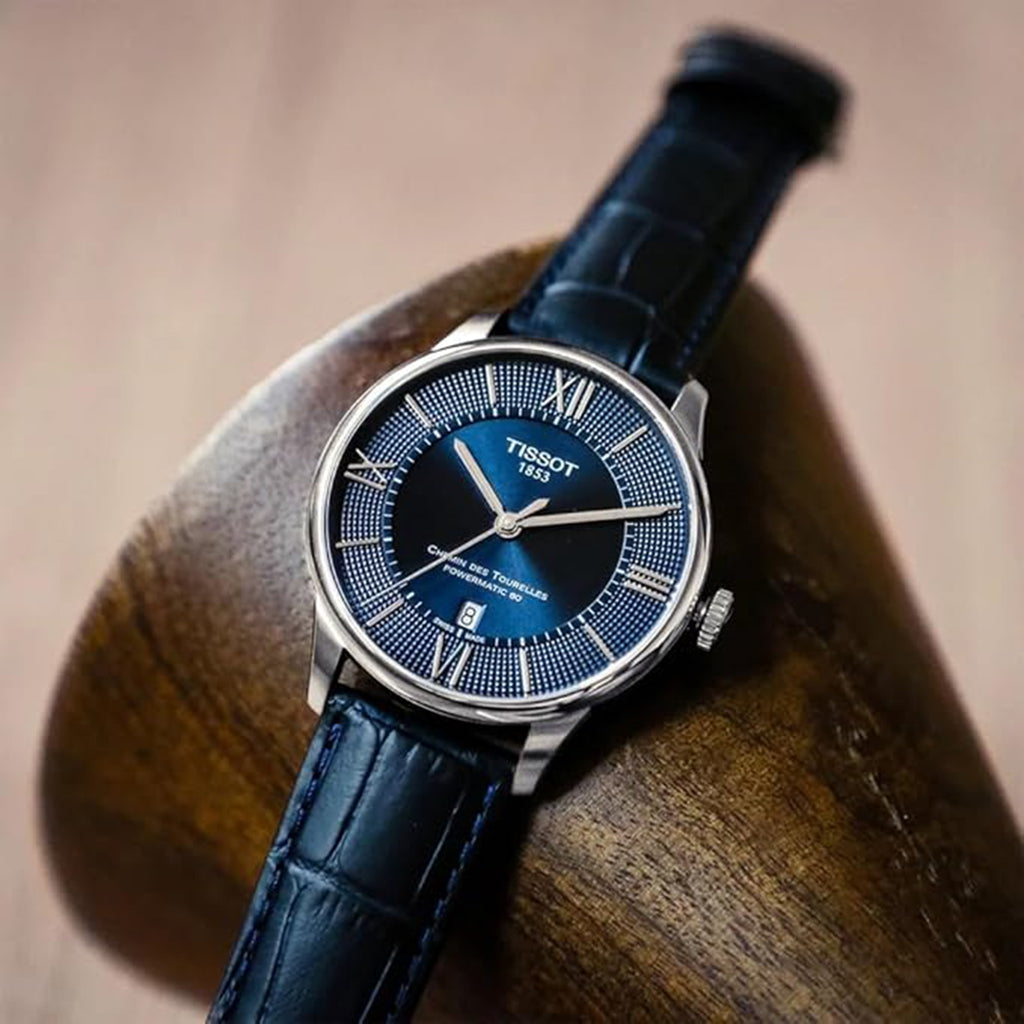 Chemin Des Tourelles Men Automatic Leather Watch T0994071604800