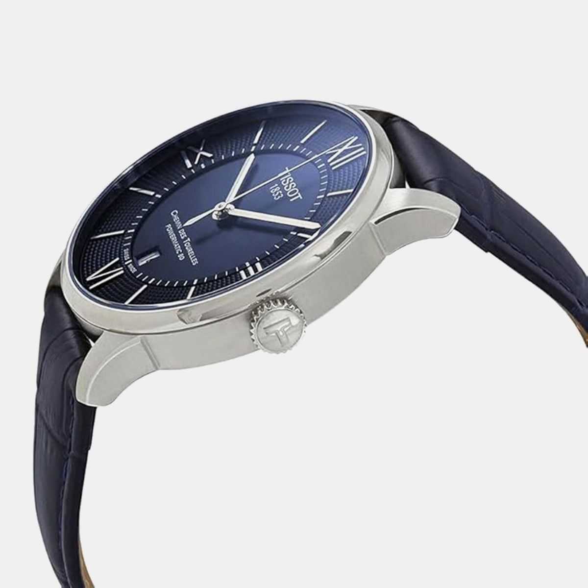 Chemin Des Tourelles Men Automatic Blue Dial Analog Leather Watch T0994071604800