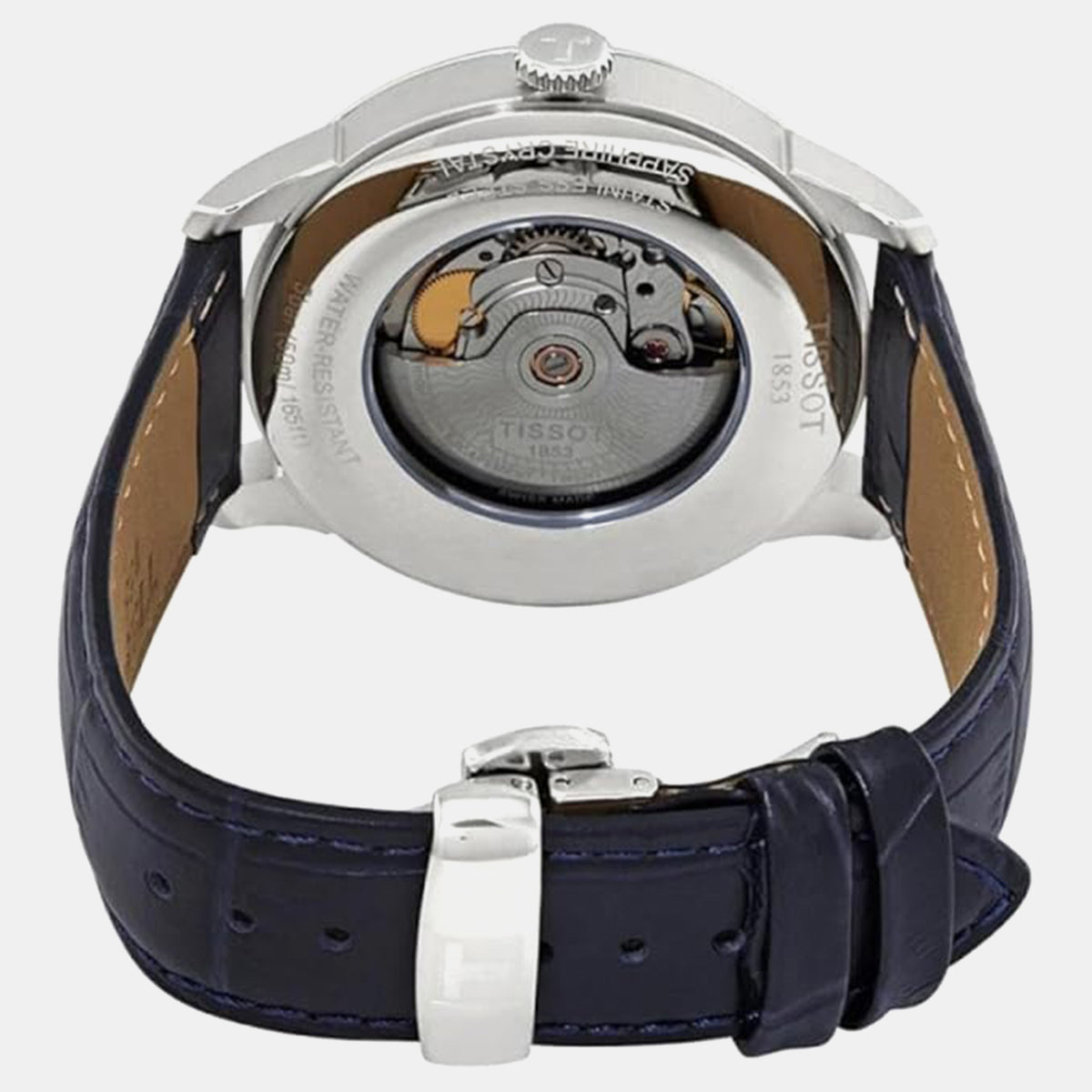 Chemin Des Tourelles Men Automatic Blue Dial Analog Leather Watch T0994071604800