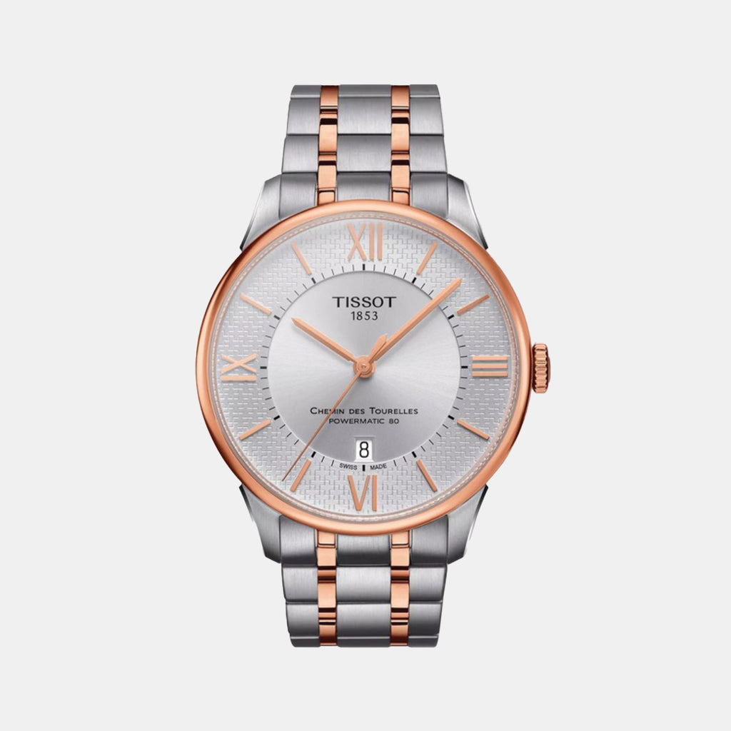Chemin Des Tourelles Men Quartz White Dial Analog Stainless Steel Watch T0994072203801