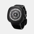 Men Automatic Black Dial Analog Watch T1-04