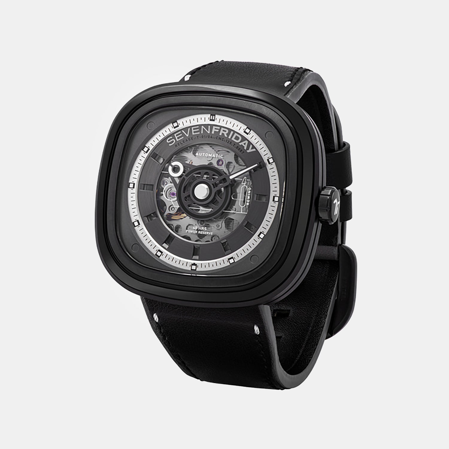 Men Automatic Black Dial Analog Watch T1-04