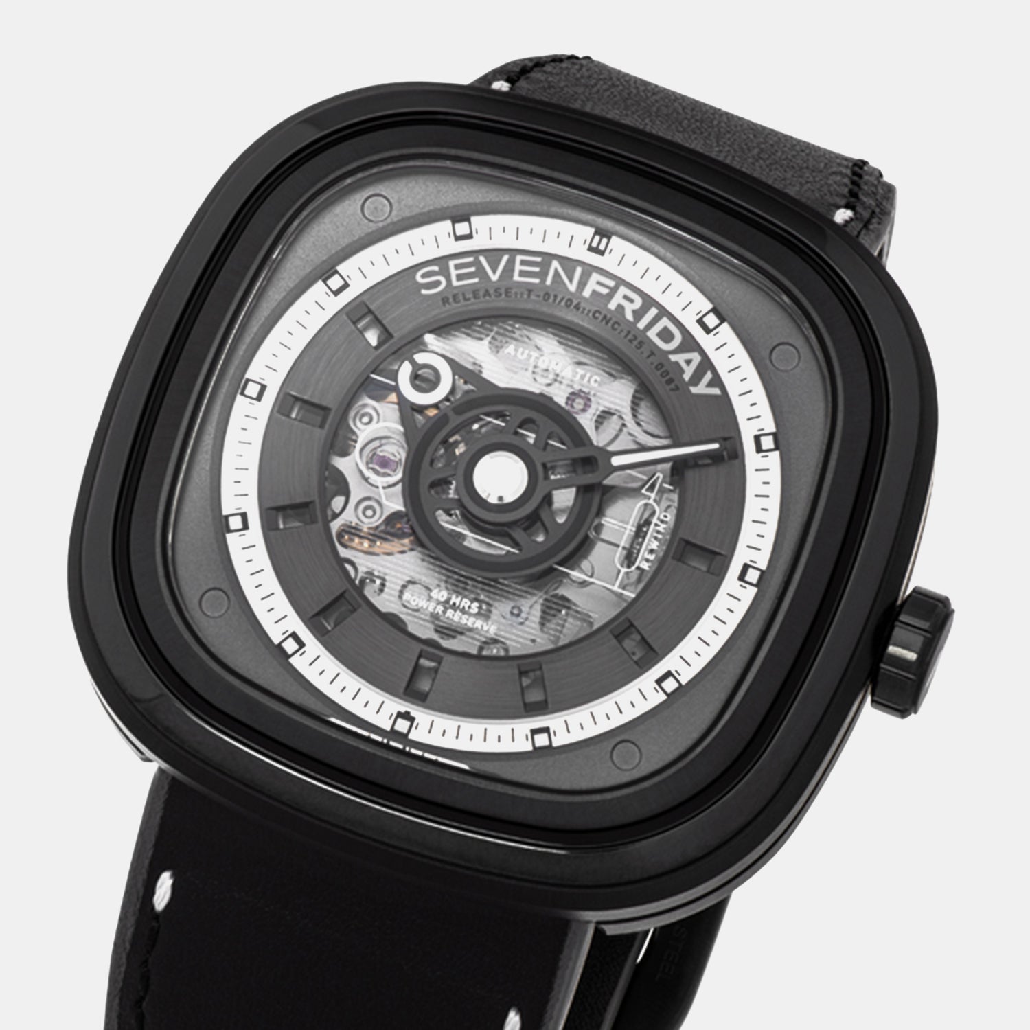 Men Automatic Black Dial Analog Watch T1-04