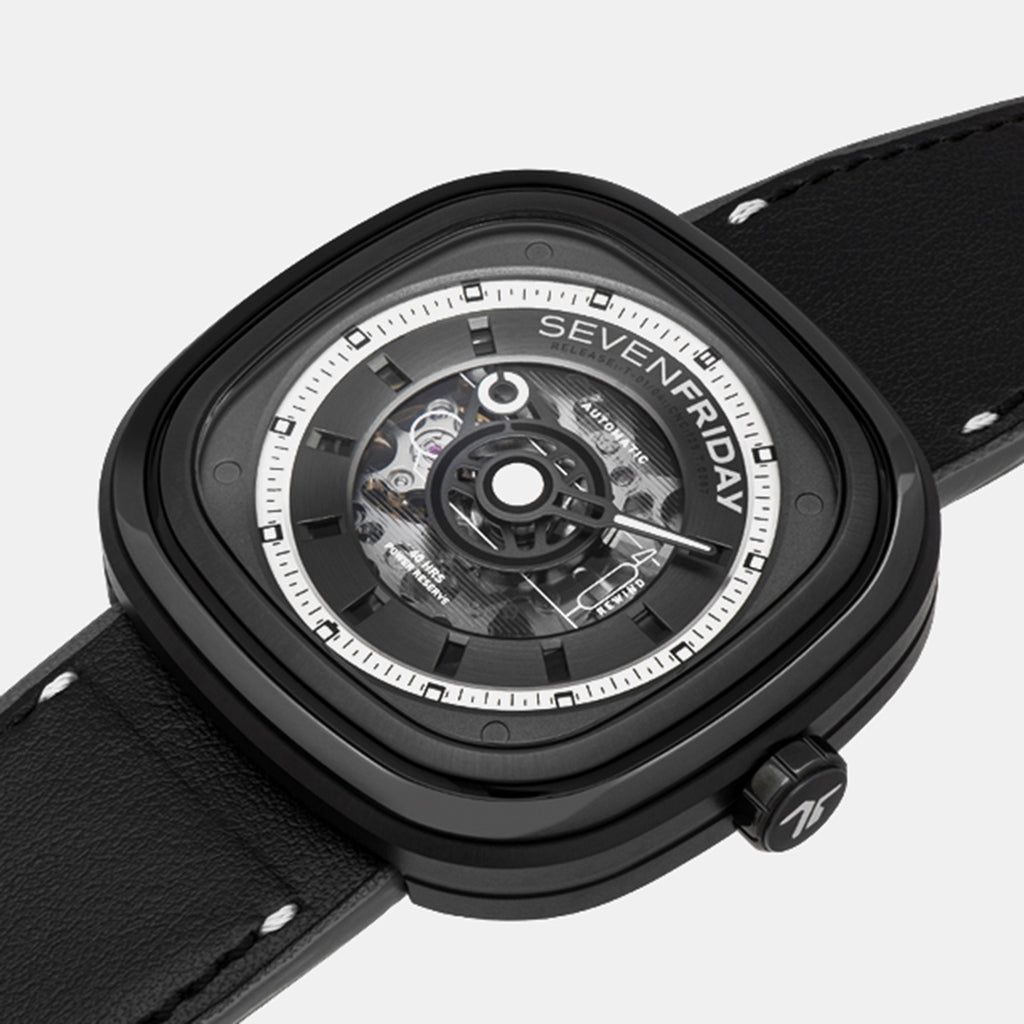 Men Automatic Black Dial Analog Watch T1-04