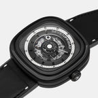 Men Automatic Black Dial Analog Watch T1-04