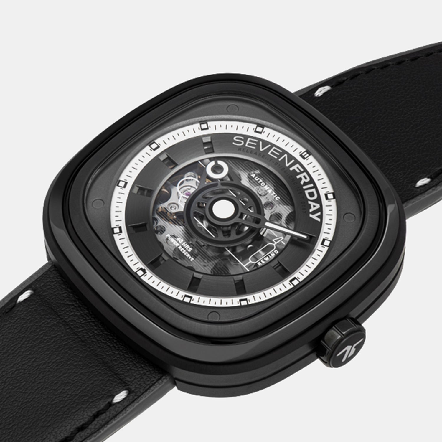 Men Automatic Black Dial Analog Watch T1-04