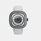 T-series Unisex Automatic White Dial Analog Leather Watch T1-05