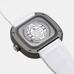 T-series Unisex Automatic White Dial Analog Leather Watch T1-05