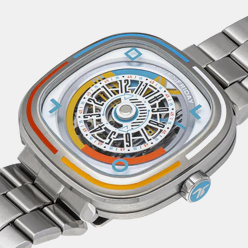 Bauhaus Unisex Automatic Silver Dial Analog Stainless Steel Watch T1-08