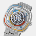 Bauhaus Unisex Automatic Silver Dial Analog Stainless Steel Watch T1-08