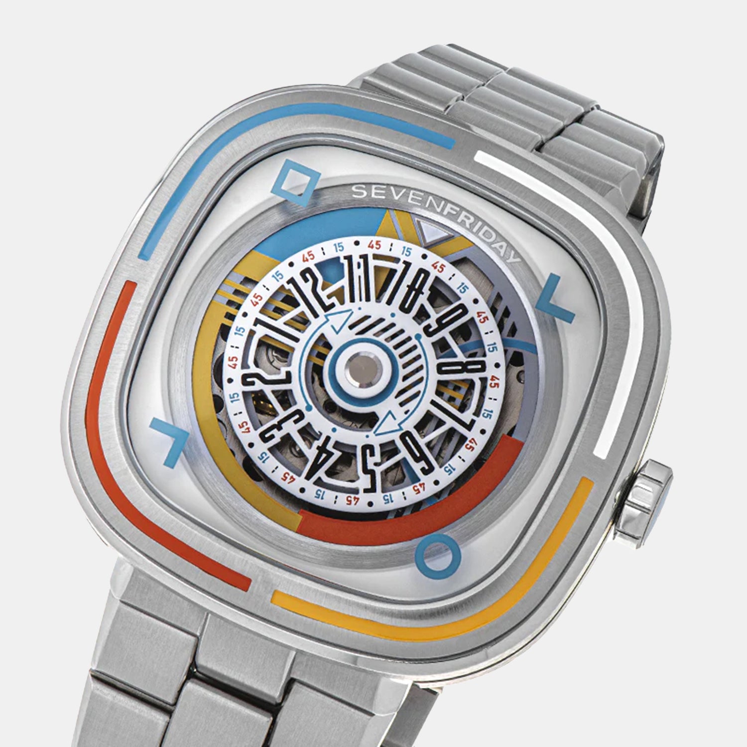 Bauhaus Unisex Automatic Silver Dial Analog Stainless Steel Watch T1-08