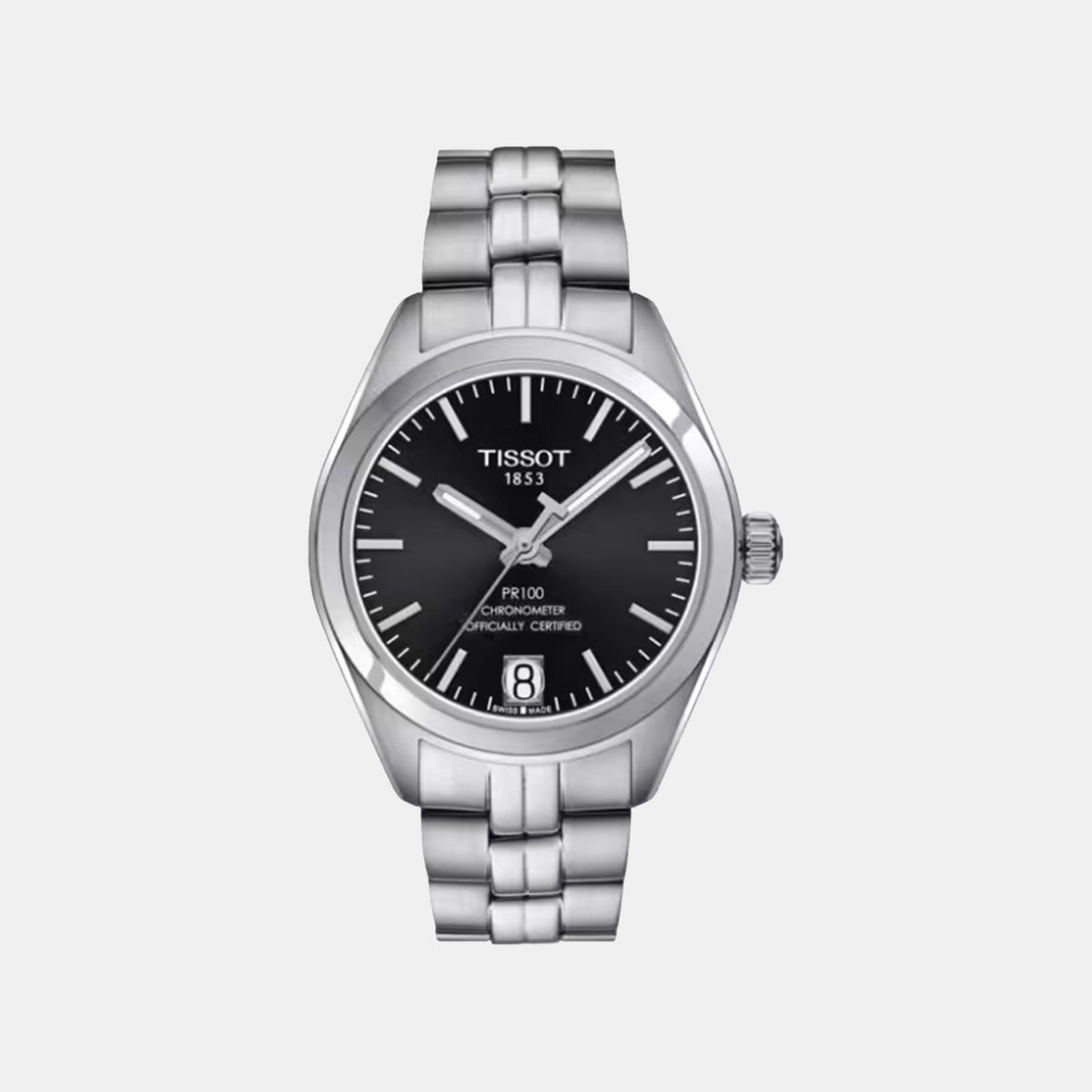 PR 100 Women Automatic Black Dial Analog Stainless Steel Watch T1012081105100
