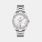 PR 100 Women Quartz White Mother Of Pearl Dial Analog Stainless Steel Watch T1019101111600