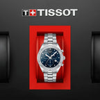 PR 100 Women Quartz Blue Dial Chronograph Stainless Steel Watch T1019171104600