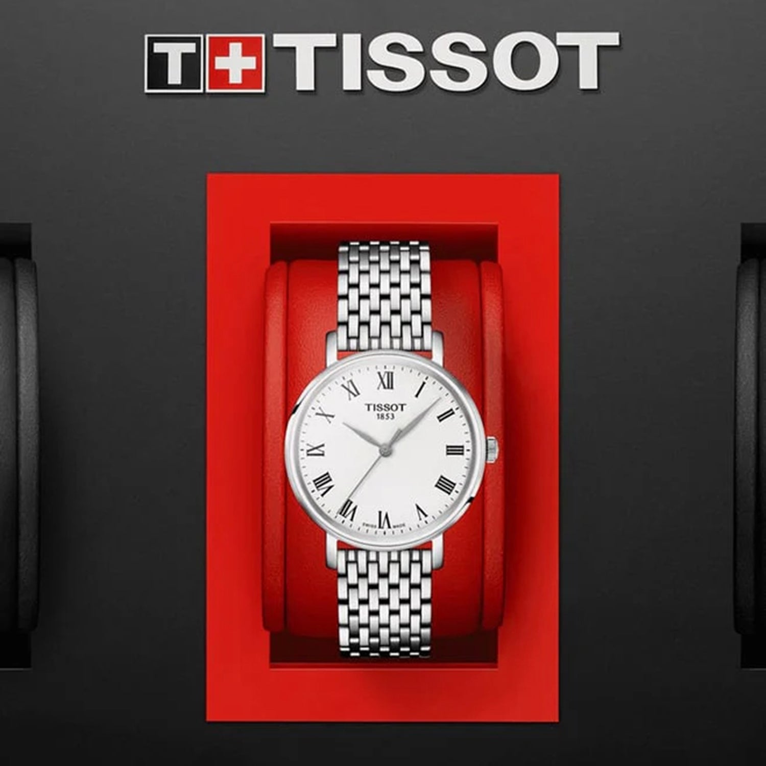 Jungfraubahn Men Quartz Silver Dial Analog Stainless Steel Watch T1094101103310