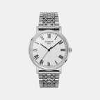 Jungfraubahn Men Quartz Silver Dial Analog Stainless Steel Watch T1094101103310