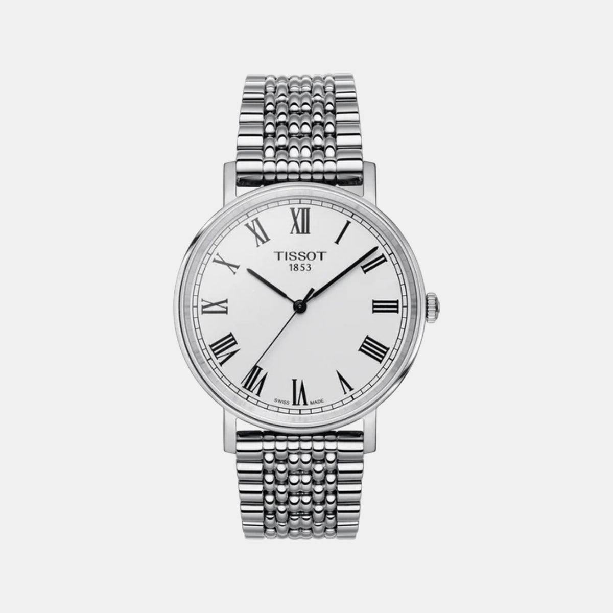 Jungfraubahn Men Quartz Silver Dial Analog Stainless Steel Watch T1094101103310