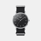 Everytime Unisex Quartz Black Dial Analog Textile Watch T1094101707700