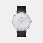 Everytime Unisex Quartz Silver Dial Analog Leather Watch T1096101603100