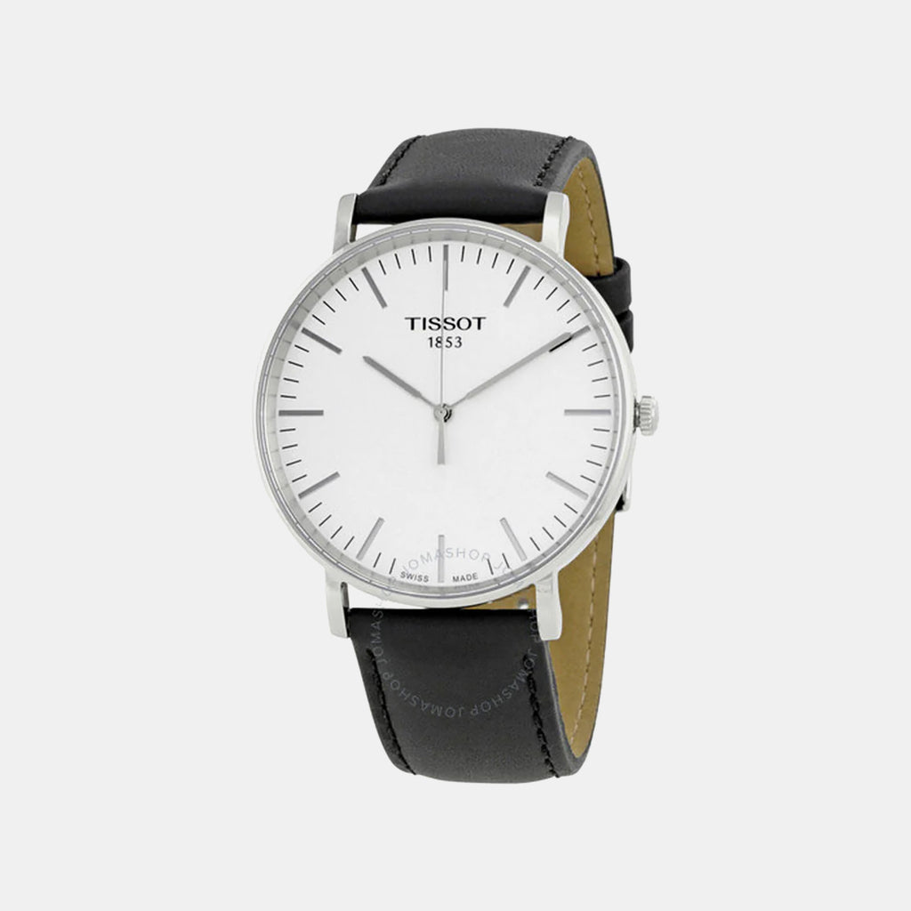 Everytime Unisex Quartz Silver Dial Analog Leather Watch T1096101603100