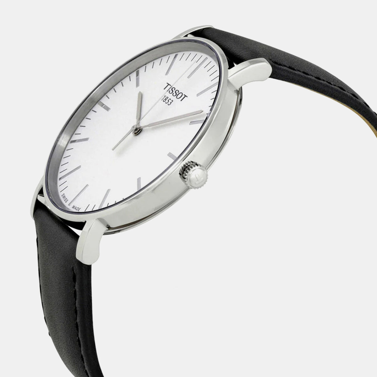 Everytime Unisex Quartz Silver Dial Analog Leather Watch T1096101603100